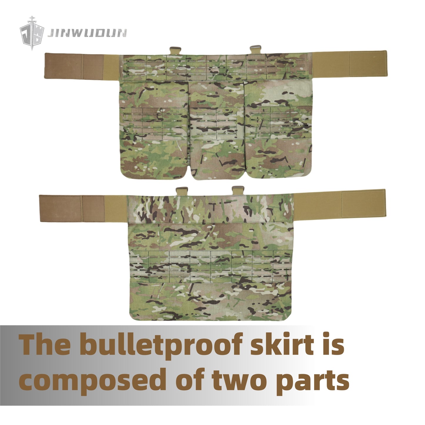 NIJ-IIIA tactical bulletproof skirt laser cutting multifunctional MOLLE