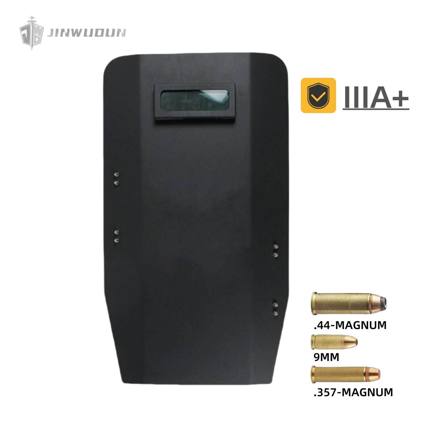 Tactical Steel Ballistic Shield - High-Strength NIJ IIIA+ Rated Protection