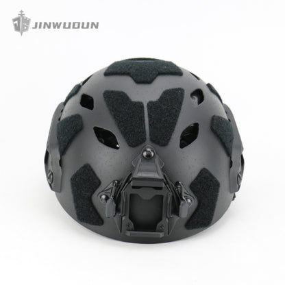 JWD-FAST SF carbon fiber helmet, particle sandblasting process, top perforated design weighs about 1.5 pounds
