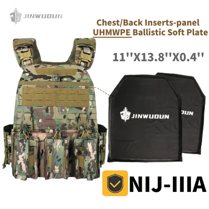 Level IIIA/IV tactical ballistic vest, 11"x13.8" Enlarged bulletproof plate-Type 511 Quick Release Tactical Vest