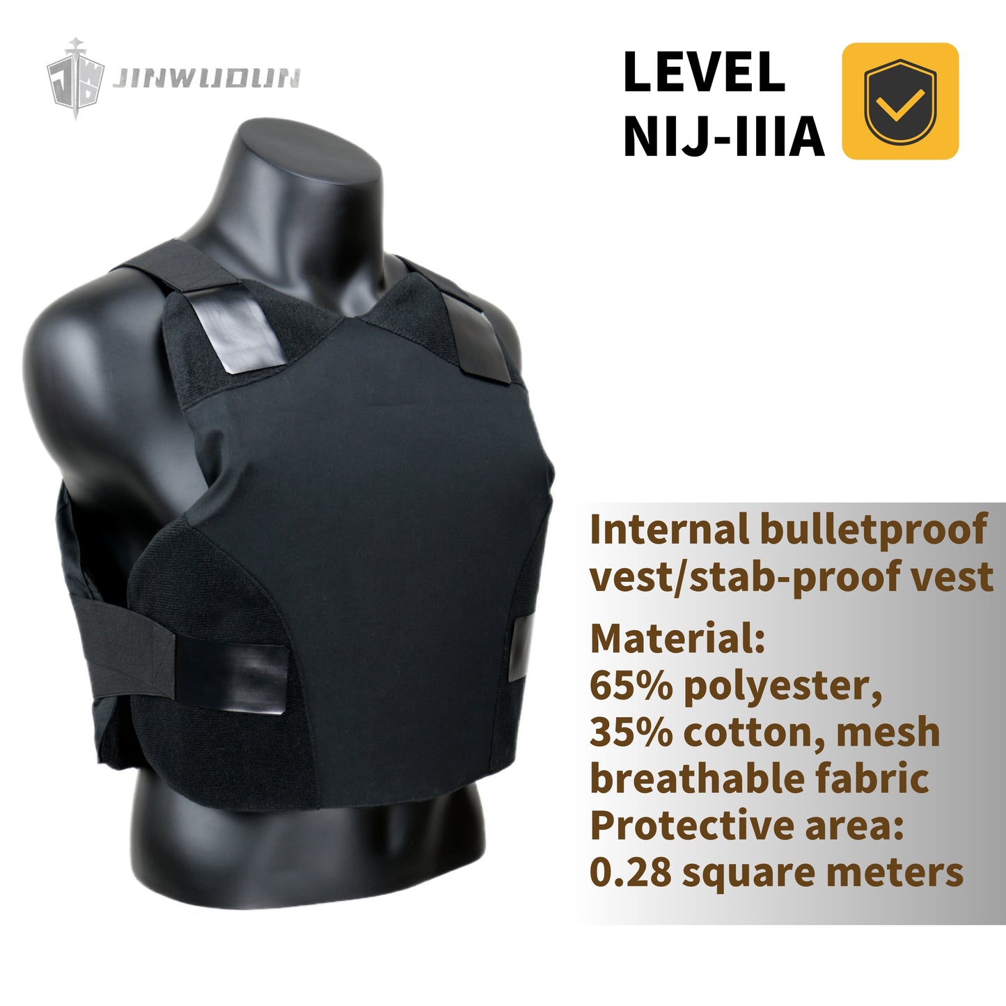 NIJ IIIA bulletproof and stab-proof vest - UHMWPE material, providing maximum protection, comfortable and lightweight design