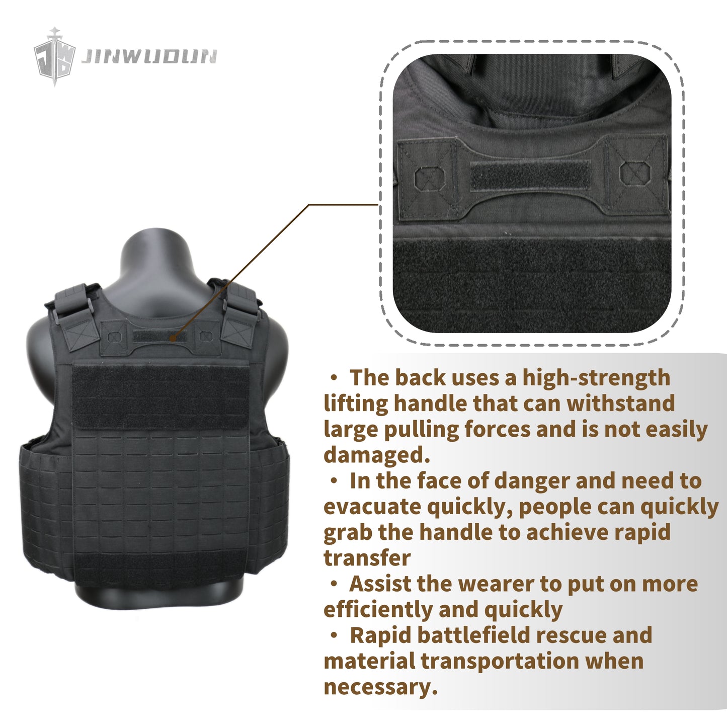 Level IV Bulletproof Vest - 1000D Polyester Material, Ultimate Protection and Durability