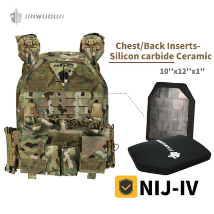 NIJ IIIA/IV 6094C Tactical Bulletproof vest/body armor, quick disassembly