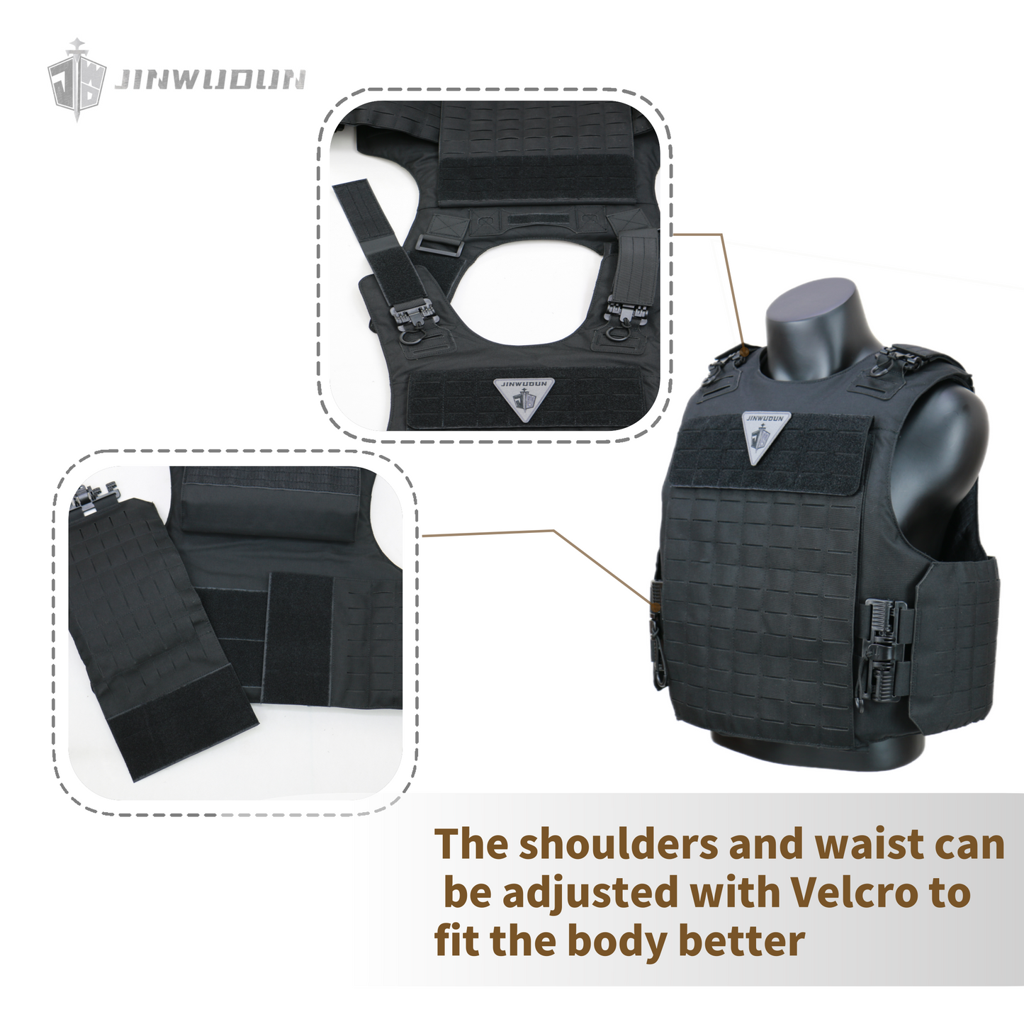 Full-Body Protection Bulletproof Vest NIJ IIIA/IV | Tactical Body Armor for Neck, Chest, Back, Groin, Leg Protection – Black