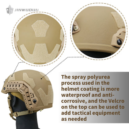 JWD-Level NIJ IIIA FAST XR tactical bulletproof helmet PE lightweight WENDY kit paratrooper helmet