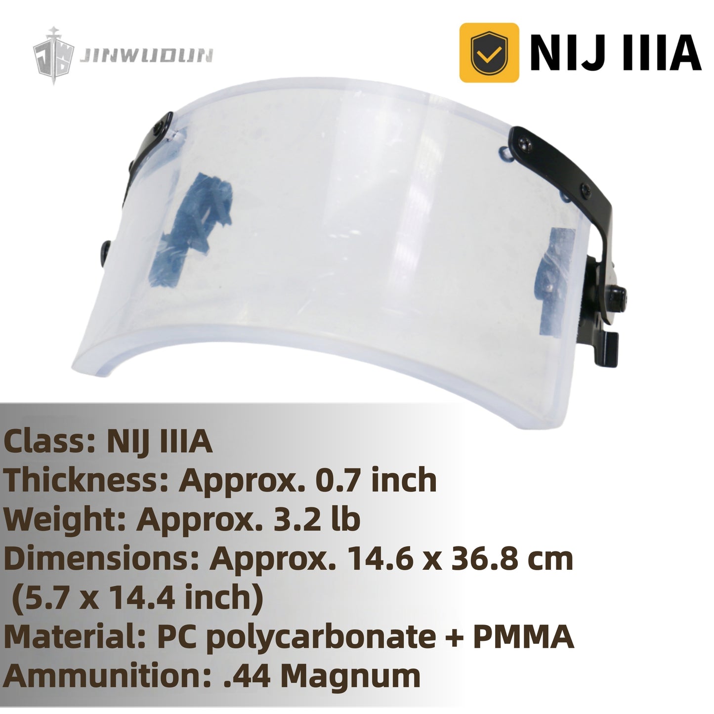 NIJ IIIA-wendy3.0 dedicated tactical bulletproof and riot control face shield