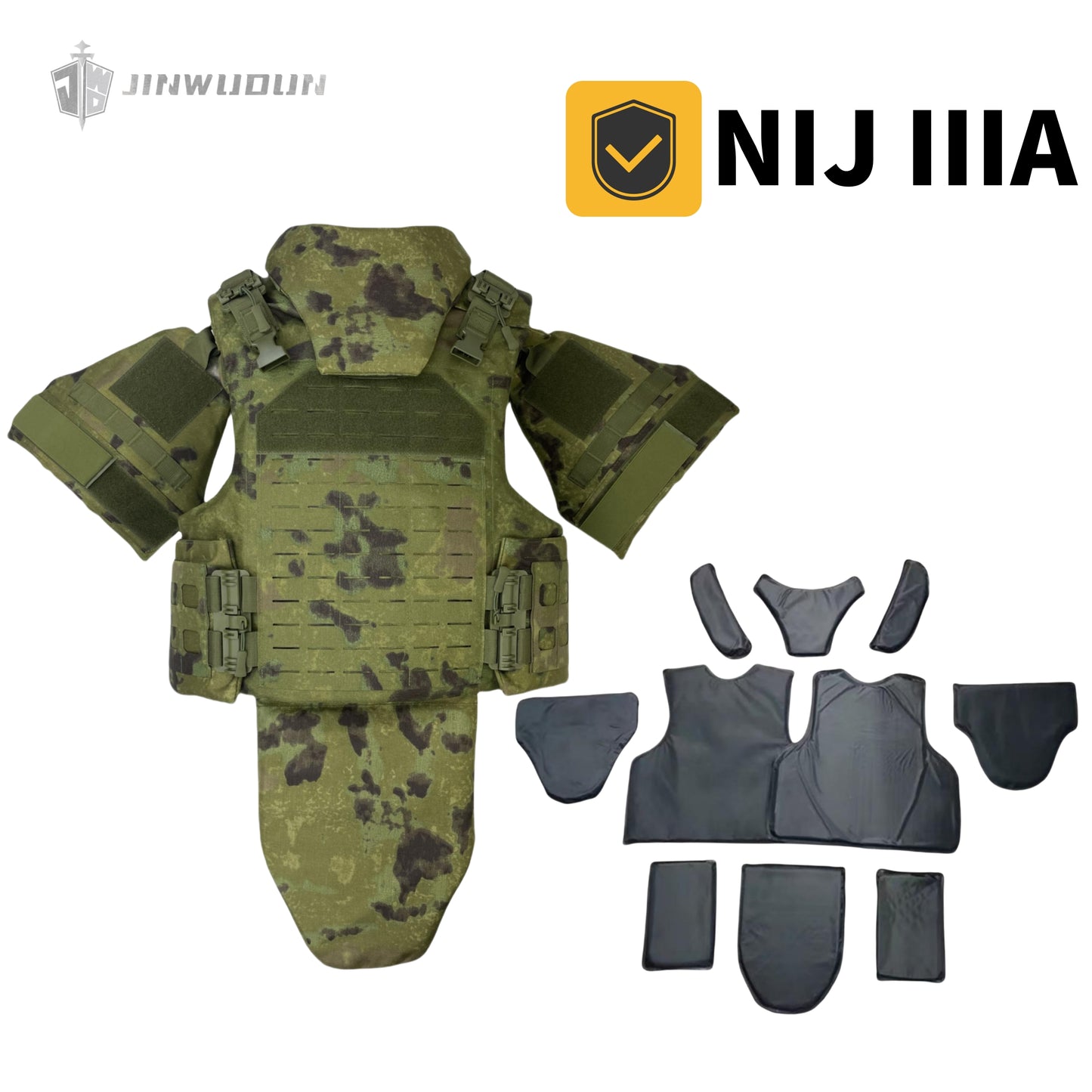 NIJ-IIIA full range bulletproof vest, 1000D nylon material with quick release system