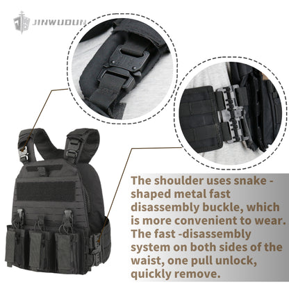 Level IIIA/IV tactical ballistic vest, 11"x13.8" Enlarged bulletproof plate-Type 511 Quick Release Tactical Vest