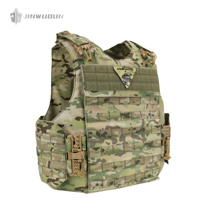 JWD-NIJ IIIA/III+/IV Level Bison bulletproof vest, 1000D nylon material fortress protection camouflage