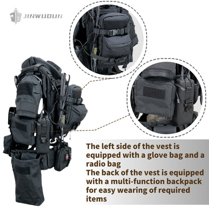 NIJ IV/III+/IIIA Level Full Protection Tactical Bulletproof Vest | 1000D Nylon | Quick-Release System