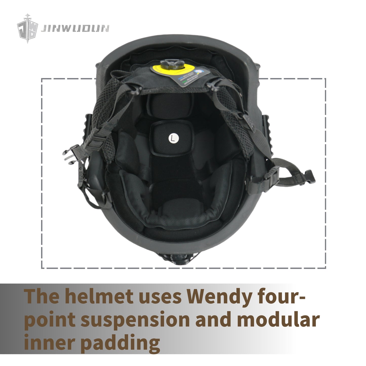 JWD-WENDY3.0 tactical bulletproof helmet American standard IIIA/GA2 level, UHMWPE material, spray polyurea coating