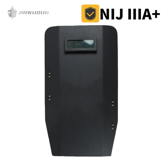 Tactical Steel Ballistic Shield - High-Strength NIJ IIIA+ Rated Protection