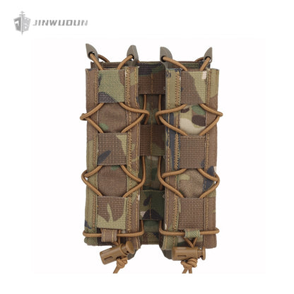 Tiger long double quick-draw magazine pouch for 9mm/45acp molle mount