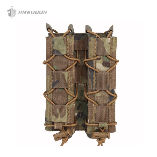 Tiger long double quick-draw magazine pouch for 9mm/45acp molle mount