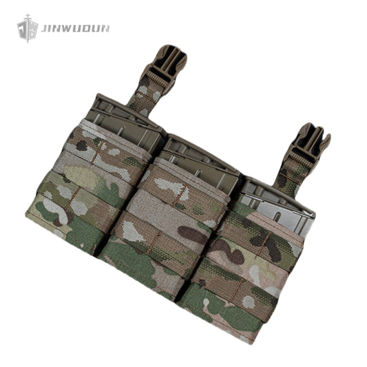 Triple 7.62 magazine pouch (medium) front panel with original imported fabric buckle
