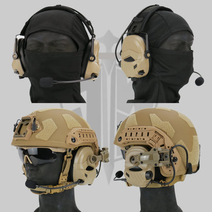 JWD-P30 Tactical Headset | Noise Reduction & Sound Pickup | Compatible with WENDY/FAST Helmets | Durable PC Material