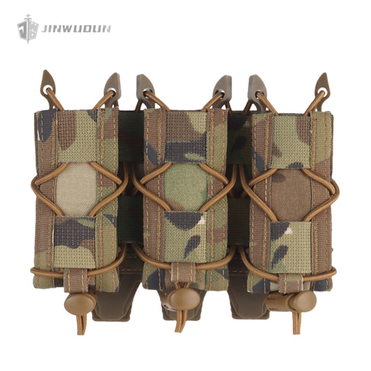 Tiger short triple tactical quick draw function bag Molle mount elastic retraction 9mm