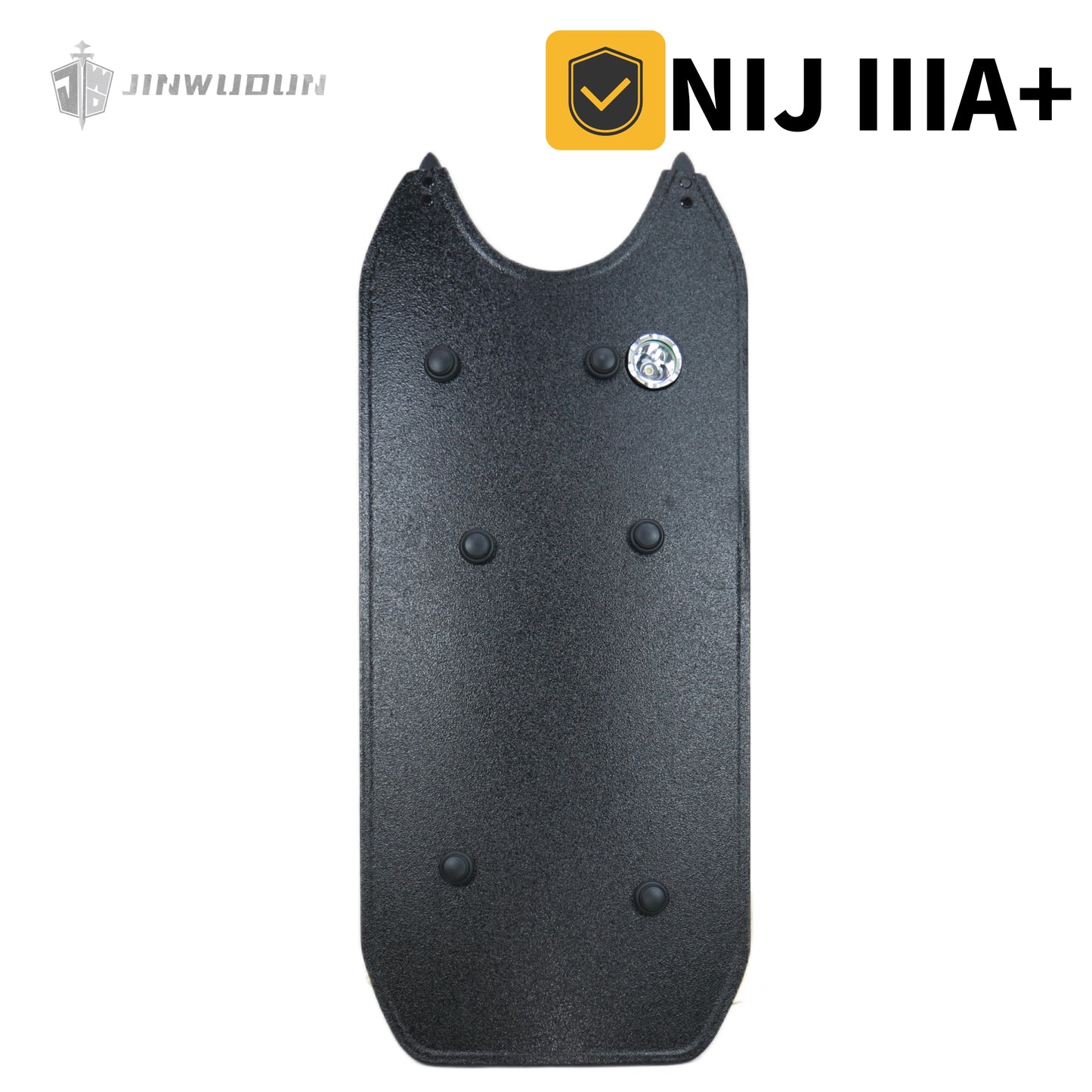 NIJ IIIA+ Bulletproof Shield with Night Light | UHMWPE Protection | 12.2x28.3-inch Polyurea Coating