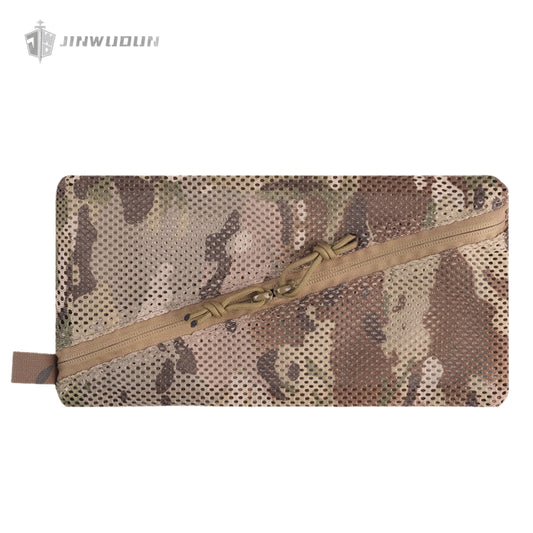 Storage mesh bag (6*12in) for outdoor tactical sports accessories and sundries with zipper