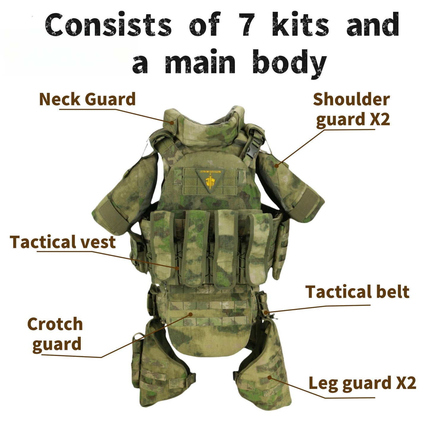 Level IIIA/IV "Strategic" military tactical bulletproof vest, all-round protection