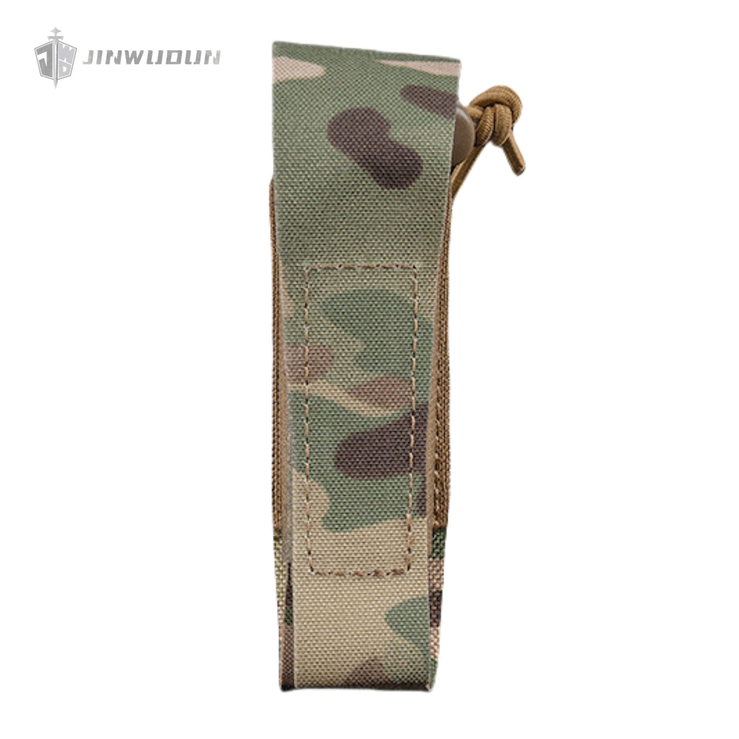Multifunctional throwing object storage bag with flip-top elastic cord for fastening and molle inserts