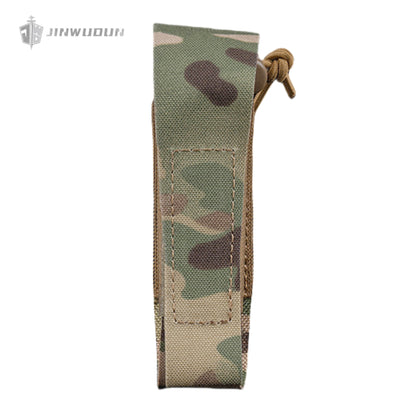Multifunctional throwing object storage bag with flip-top elastic cord for fastening and molle inserts