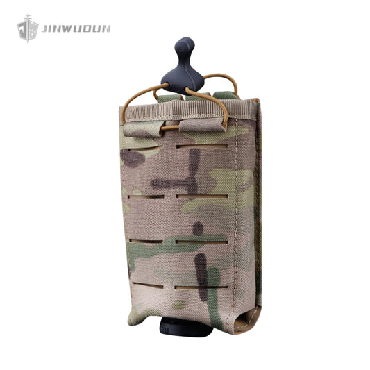 Fully adaptable tactical clip bag with extended adjustment of MOLLE system accessories