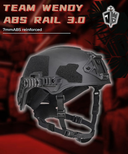 WENDY EX RAIL 3.0, tactical riot helmet made of ABS material with grain sandblasting process