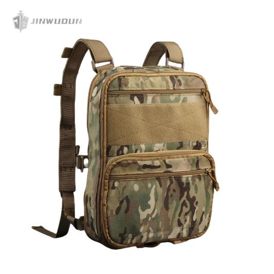 WST variable capacity tactical backpack, matte fabric, lightweight MOLLE system, external bag