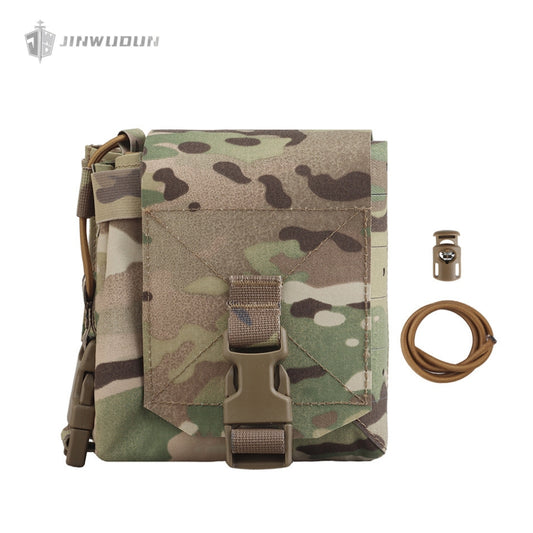 Tactical vest chest molle expansion pack, radio side bag, large multi-functional auxiliary bag