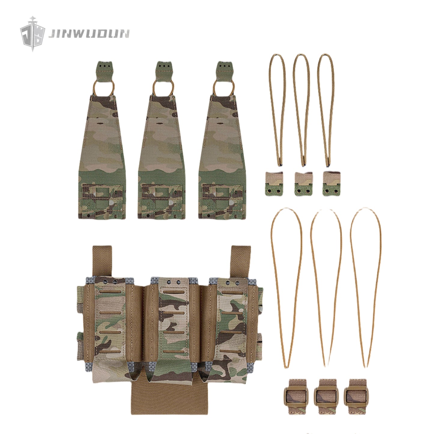 WG Mid-Ride style triple multi-function 5.56 magazine pouch panel chest vest expansion