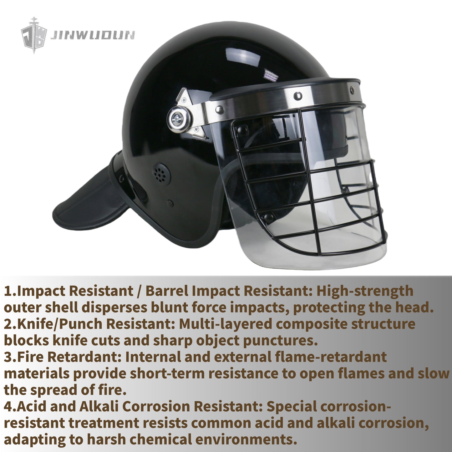 Riot helmet, safety helmet, face shield, safety protection, riot control equipment, full face protection