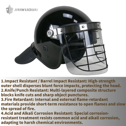 Riot helmet, safety helmet, face shield, safety protection, riot control equipment, full face protection