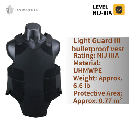Concealed Lightweight Tactical Bulletproof Vest (US Standard IIIA)