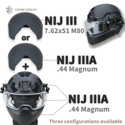 Level NIJ III Ballistic Helmet - Modular Omni-Protective Tactical Ballistic Helmet
