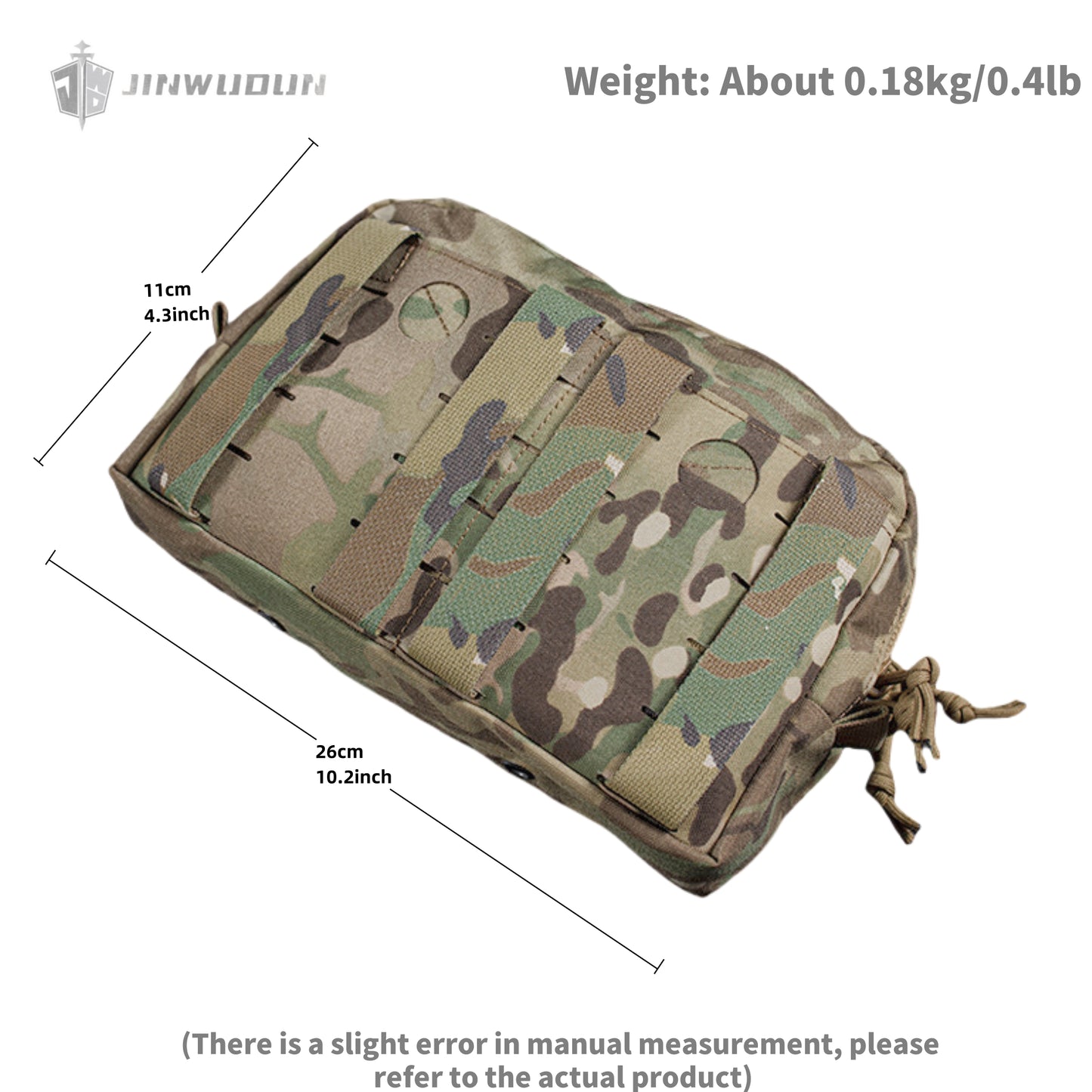 CCS Cordura Tactical Sub-Pack Molle Webbing Adapts to Waist Belt Vest Portable Storage