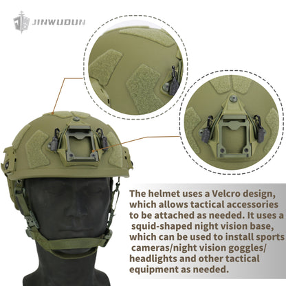 NIJ IIIA+ Protection FAST SF Bulletproof Helmet - High-Performance Aramid Material, Wendy Dual-Layer Suspension Liner