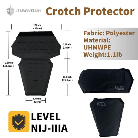 2-Piece Groin Protection Bulletproof Panel | NIJ IIIA | Durable 1000D Polyester Material