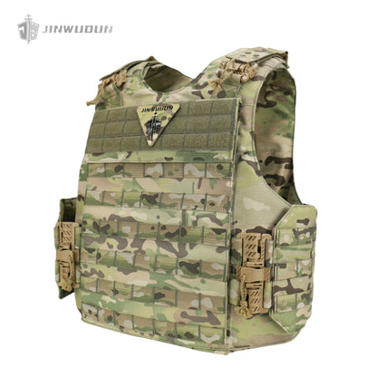 JWD-NIJ IIIA/III+/IV Level Bison bulletproof vest, 1000D nylon material fortress protection camouflage