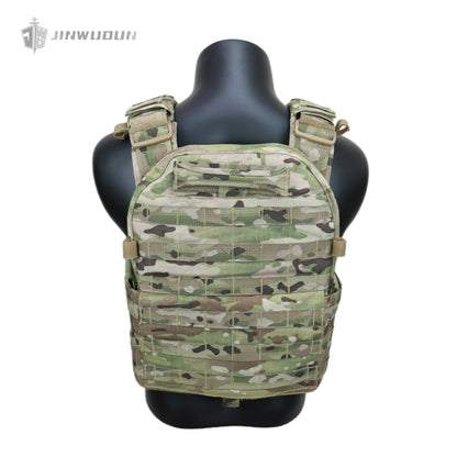 The JWD-6094 tactical vest is made of 1000D nylon and can carry two bulletproof plates on the front and back.
