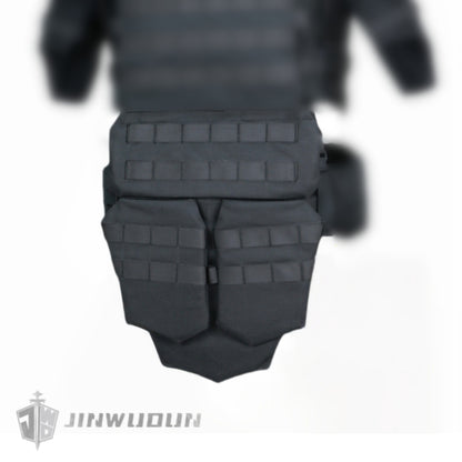 Level NIJ IIIA bulletproof crotch guard with larger protection area, detachable design, nylon fabric