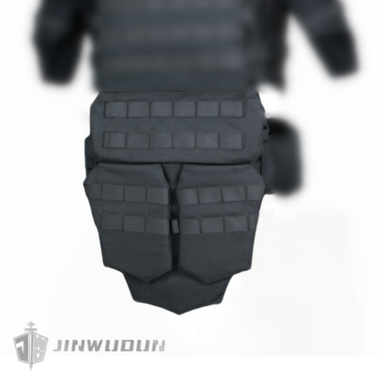 Level NIJ IIIA bulletproof crotch guard with larger protection area, detachable design, nylon fabric
