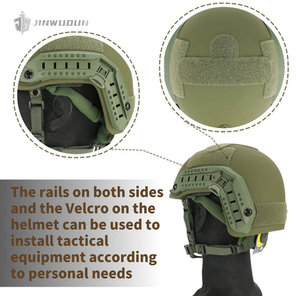 JWD-FAST super high cut bulletproof helmet NIJ IIIA 9x19mm tactical bulletproof helmet welfare model