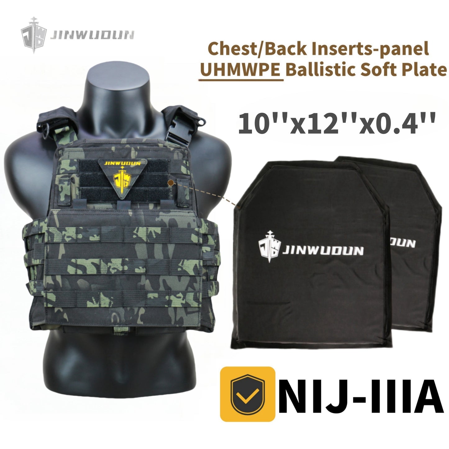 AVS tactical bulletproof vest, made of Cordura material, equipped with a quick-release system multifunctional vest