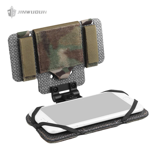 Lightweight foldable mobile phone bag for tactical vest chest with MOLLE bracket for mobile phone navigation