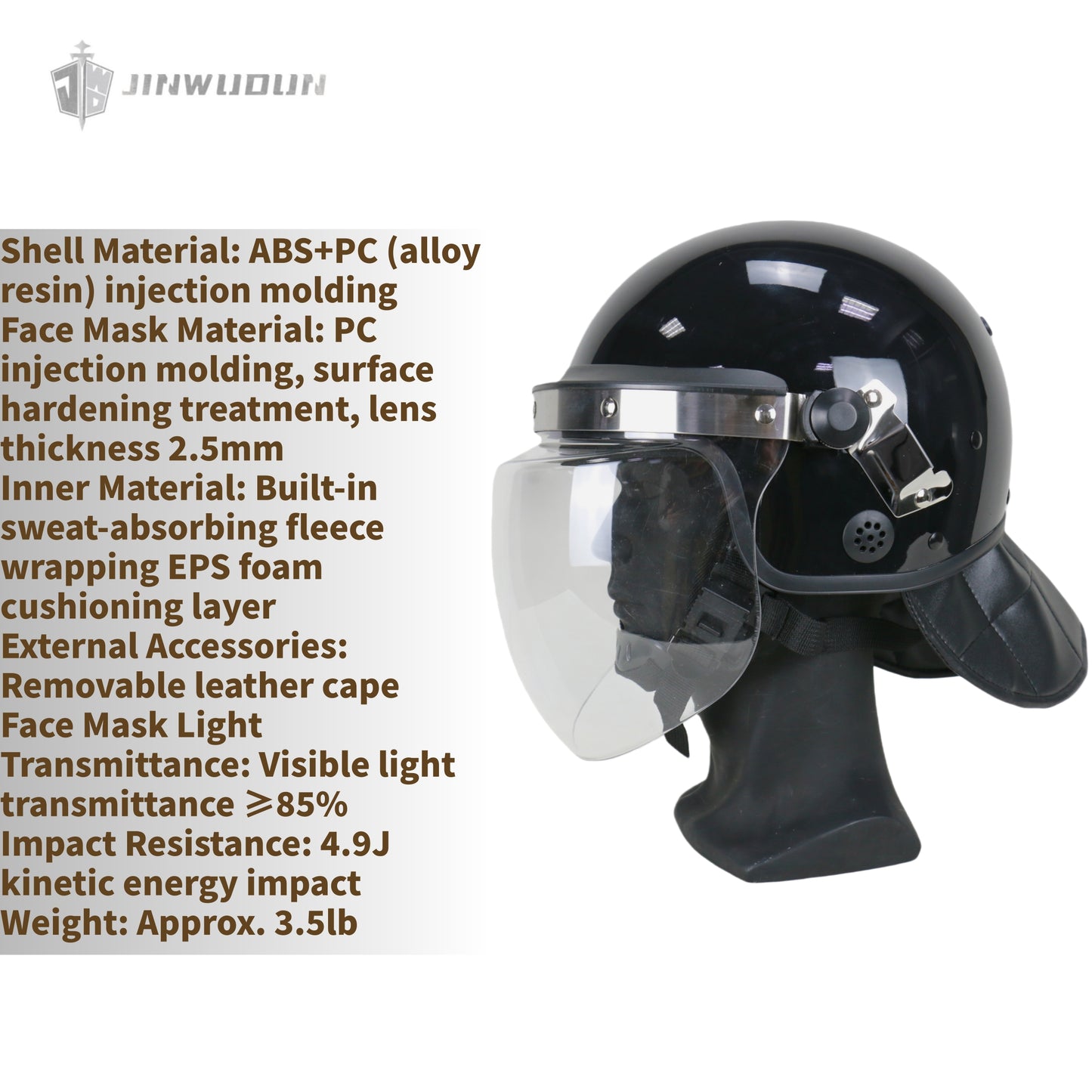 European-style riot helmet, safety helmet, protective face mask, duty equipment, safety protection duty supplies