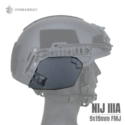 JWD-Bulletproof earmuffs Wendy helmet dedicated NIJ IIIA protective aramid material earmuffs
