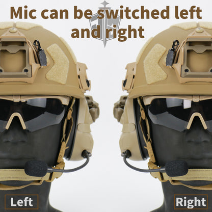 JWD-P30 Tactical Headset | Noise Reduction & Sound Pickup | Compatible with WENDY/FAST Helmets | Durable PC Material