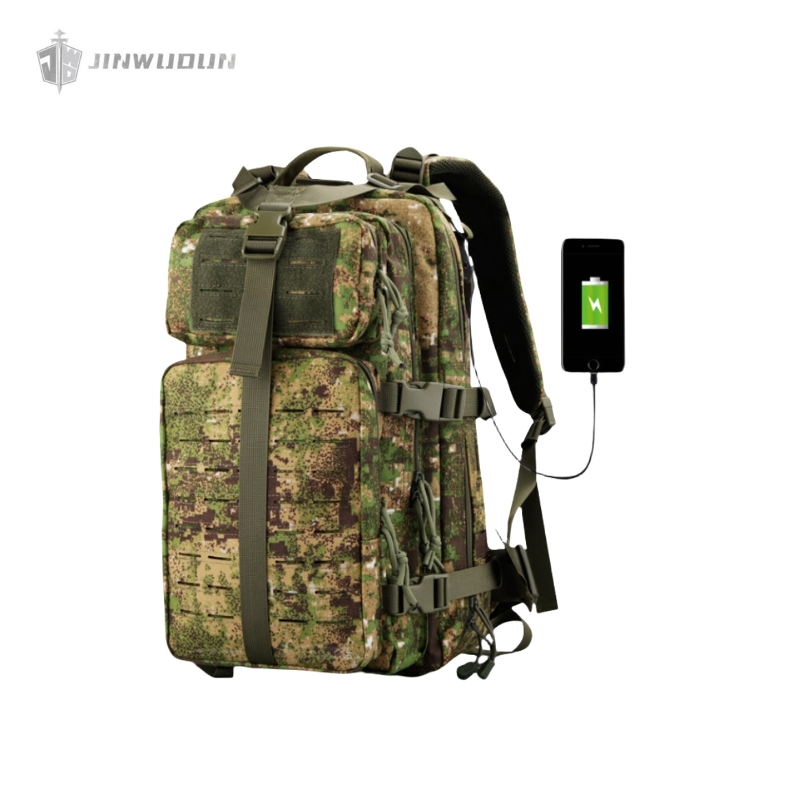 Laser version 3P bag shock-resistant decompression and anti-shake system large capacity tactical backpack