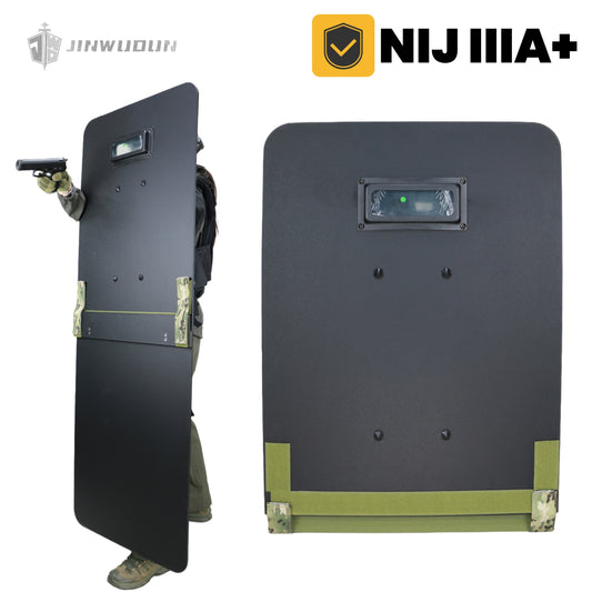 LEVEL NIJ IIIA+ full protection foldable shield with increased protection area, portable